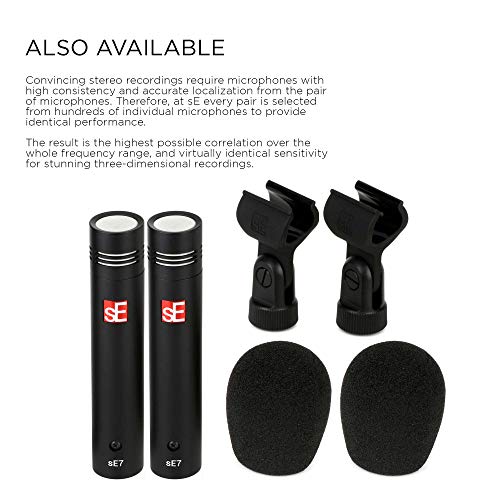sE Electronics Factory Matched Pair of sE7 Small Diaphragm Condenser Microphones (Stereo, Overhead)