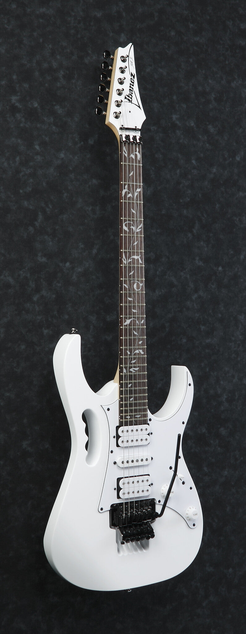 Ibanez JEM Jr. Steve Vai Signature 6-String Electric Guitar, White (JEMJRWH)