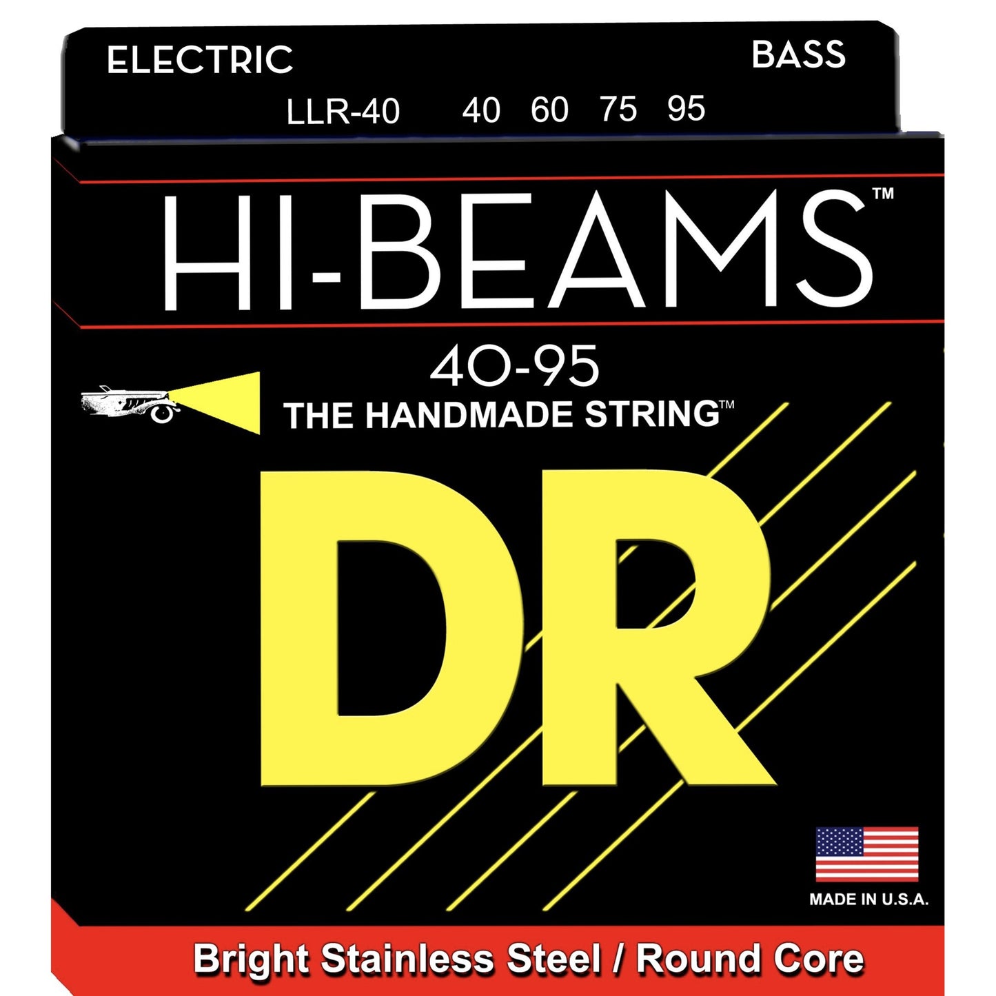 DR Strings HI-BEAM LLR-40 Stainless Steel Bass Strings Extra Light 40-95