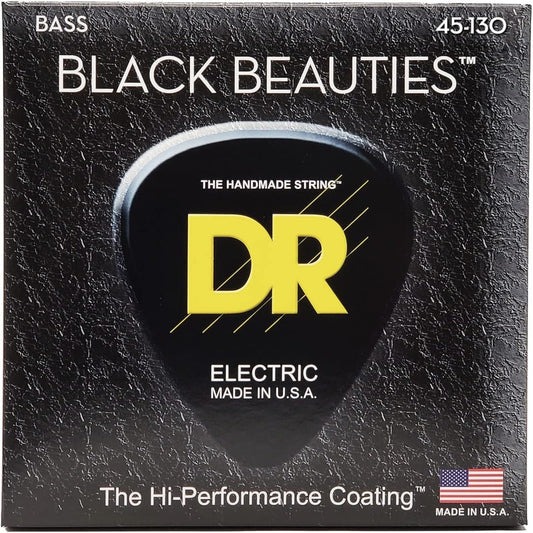 DR Strings BKB5-130 Black Beauties Bass Custom 5-String Set (45-130)