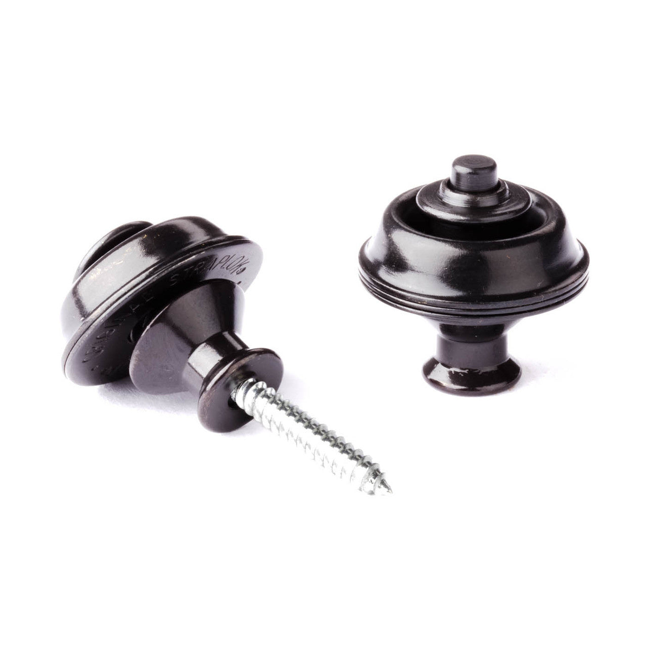 Dunlop SLS1033BK Straplok Dual Design Guitar Strap Lock Retainer System, Black Oxide