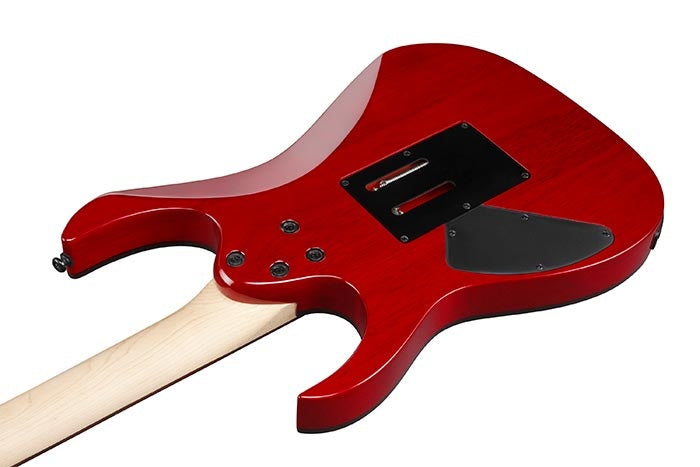 Ibanez RG470PB Electric Guitar, Poplar Burl Top, Red Eclipse Burst (REB), New for 2024, Wizard III Neck