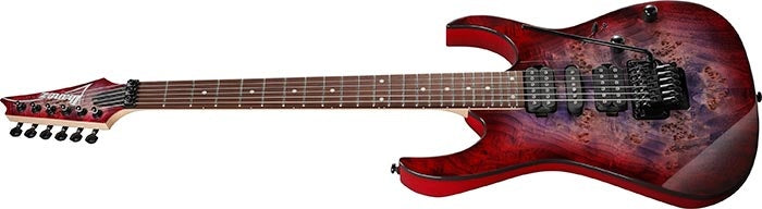 Ibanez RG470PB Electric Guitar, Poplar Burl Top, Red Eclipse Burst (REB), New for 2024, Wizard III Neck