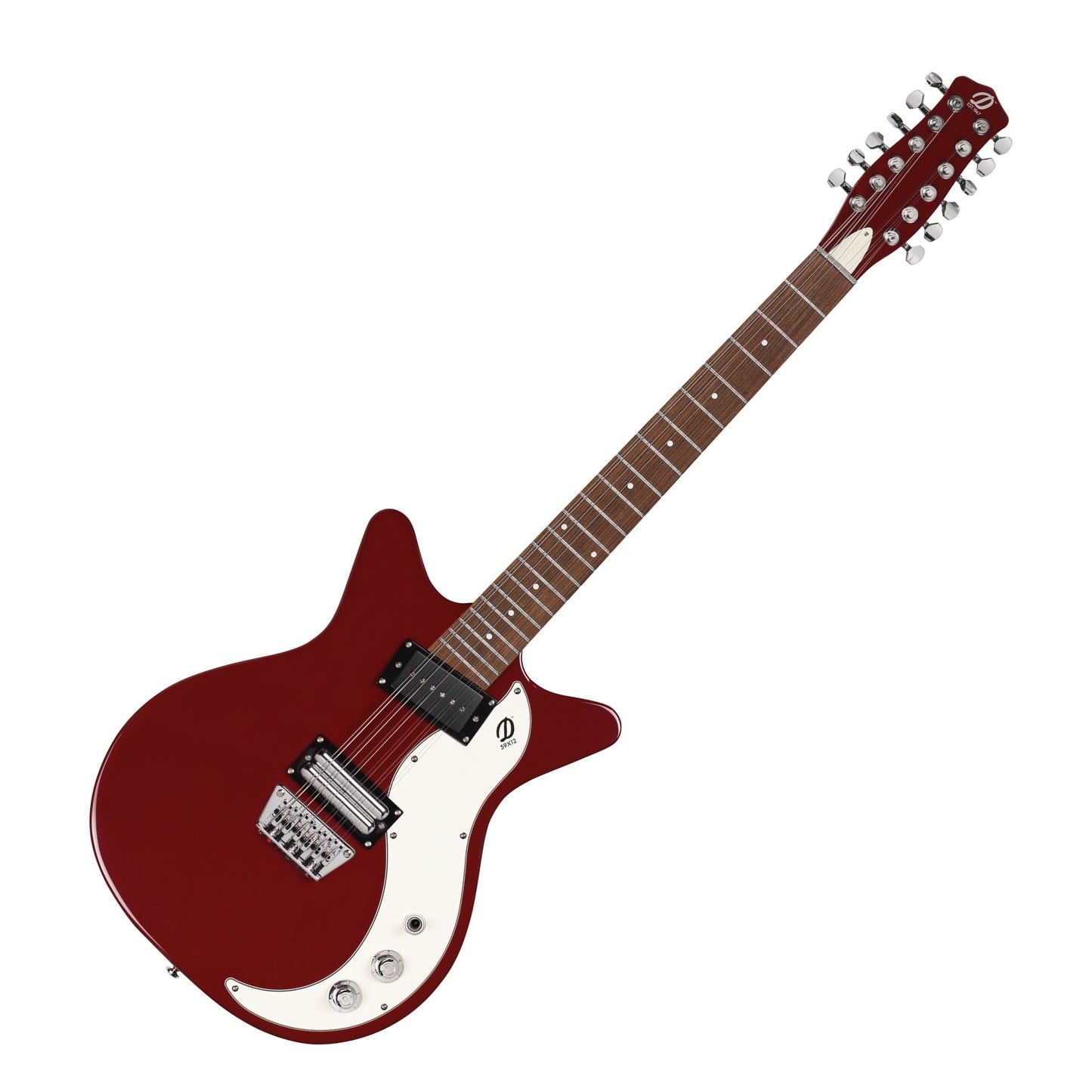Danelectro 59X12, 12-String, Blood Red with Cream Pickguard