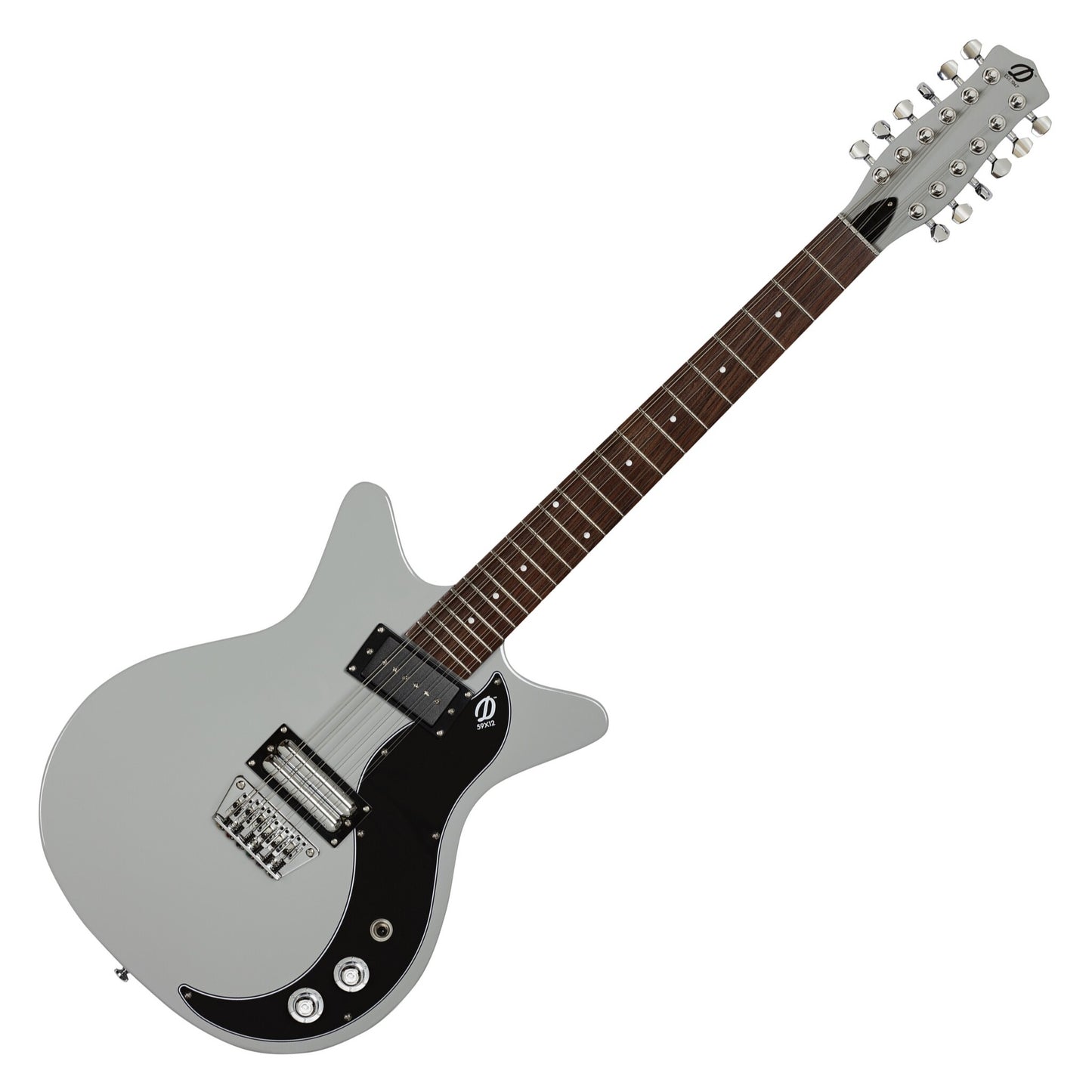 Danelectro 59X12 12-String, Ice Gray with Black Pickguard