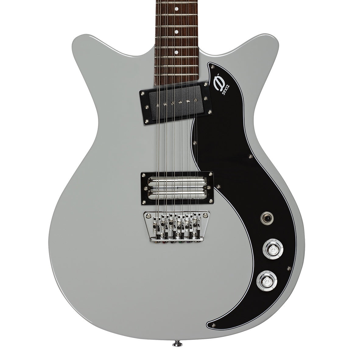 Danelectro 59X12 12-String, Ice Gray with Black Pickguard