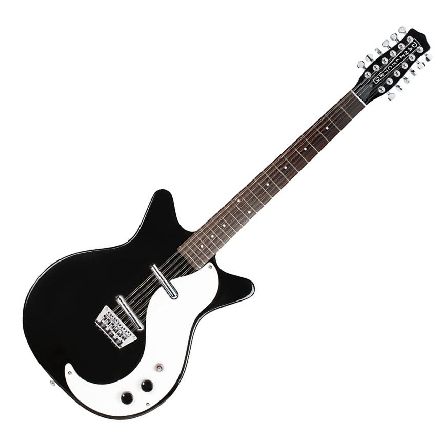 Danelectro 59 Double-Cut 12-String Guitar, Black--The Classic JP-Style Dano with 12!