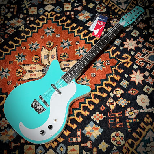 Danelectro 59 Double-Cut 12-String Guitar, Dark Aqua--The Classic JP-Style Dano with 12!