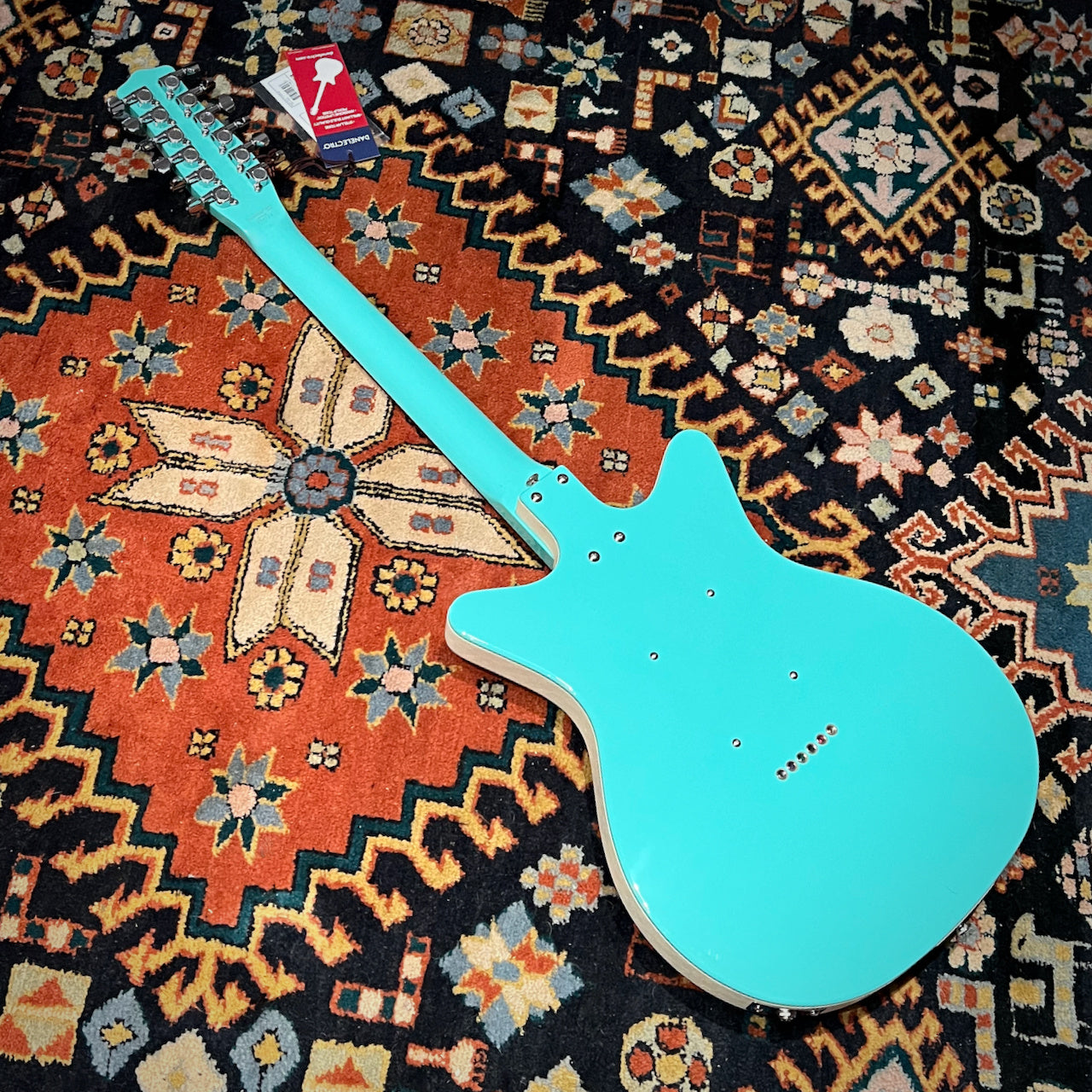 Danelectro 59 Double-Cut 12-String Guitar, Dark Aqua--The Classic JP-Style Dano with 12!