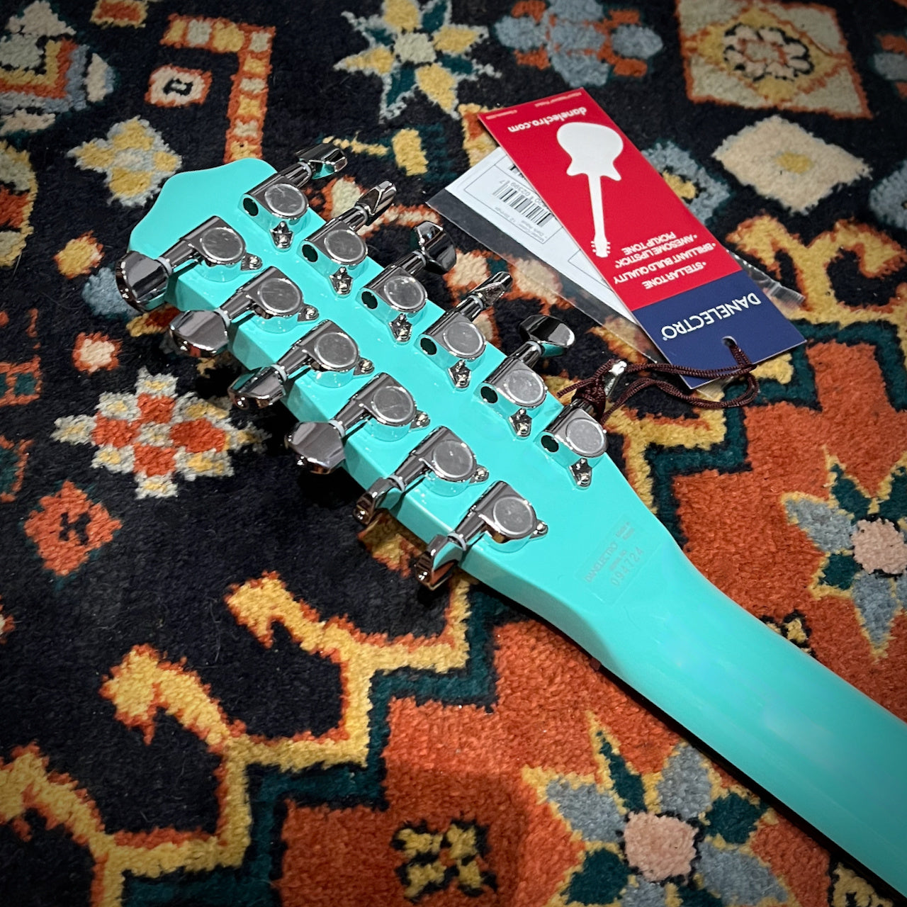 Danelectro 59 Double-Cut 12-String Guitar, Dark Aqua--The Classic JP-Style Dano with 12!