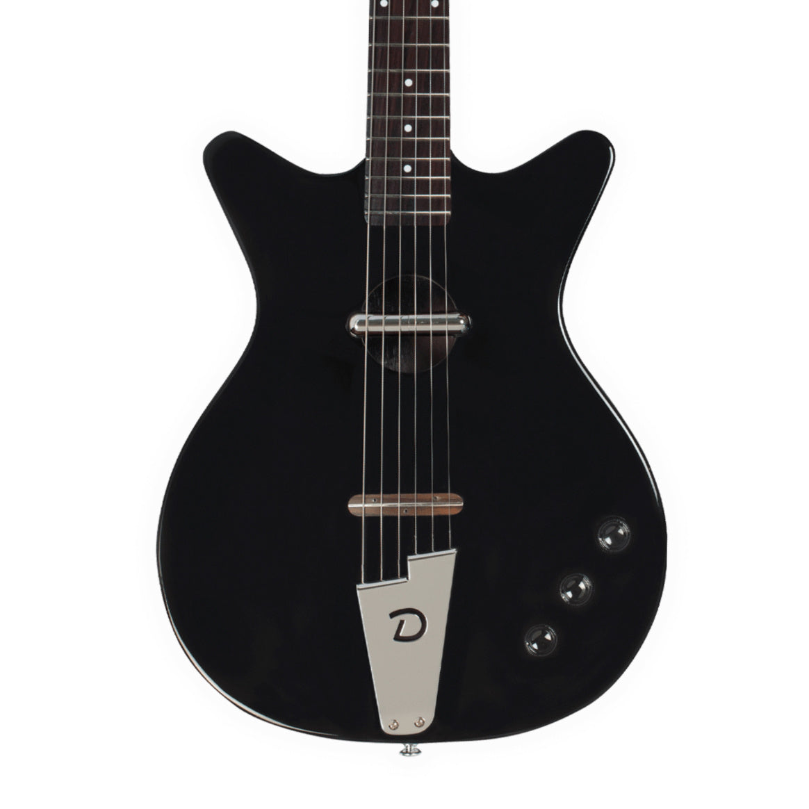 Danelectro Convertible, Black - Hollowbody w/ Lipstick Single Coil & Piezo for Electroacoustic Tone!