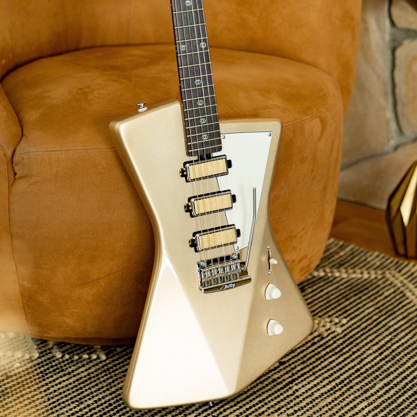 Sterling by Music Man St. Vincent Goldie Electric Guitar, Cashmere