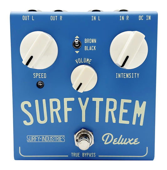 Surfy Industries SurfyTrem Deluxe Tremolo Pedal - Reproduces the "Vibrato Channel" sound of Vintage "F" Amps