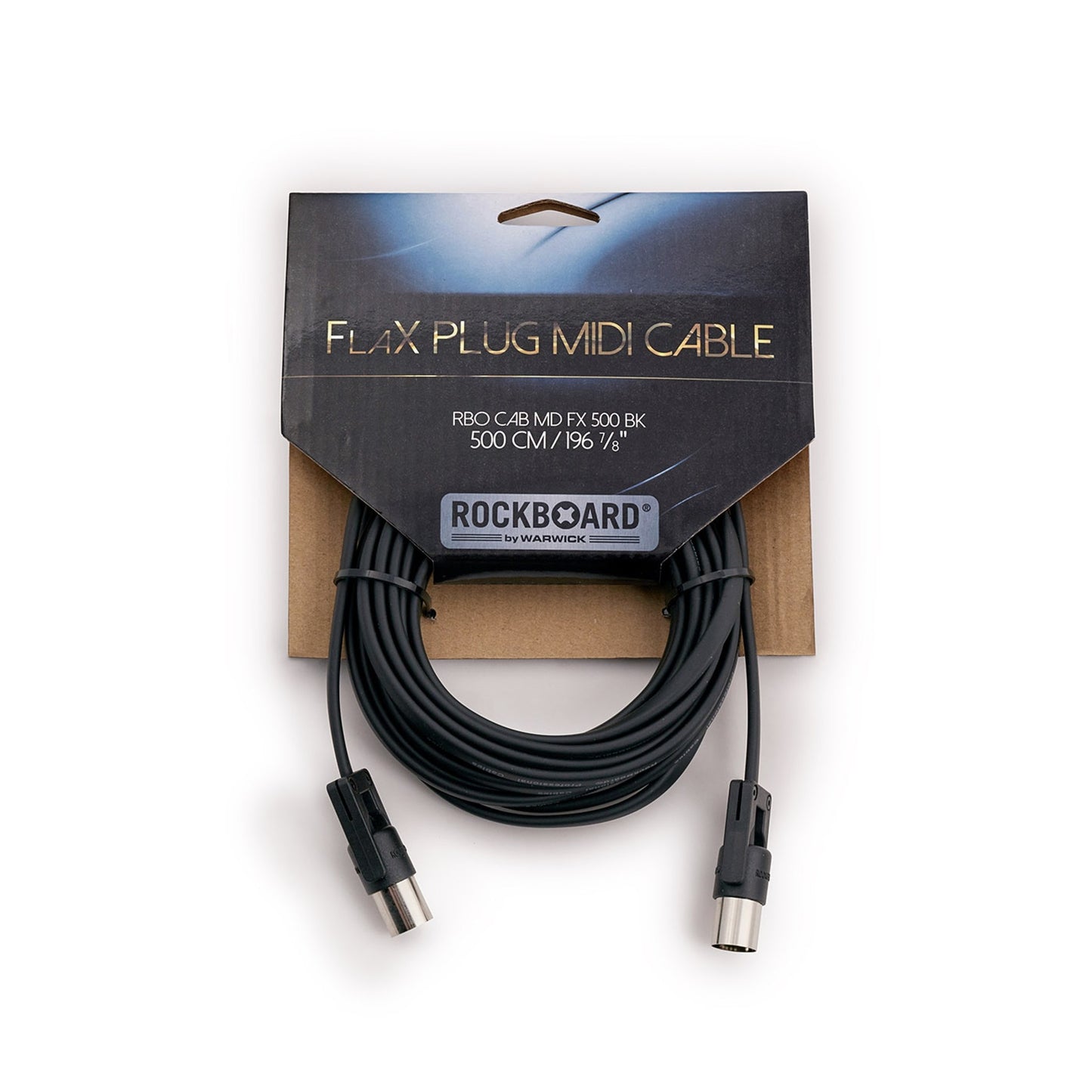 RockBoard FlaX Plug Flat MIDI Cable 500 cm (16 ft), Black