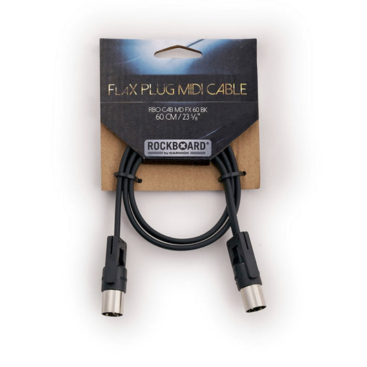 Rockboard FlaX Plug Flat MIDI Cable 60 cm (24 in), Black