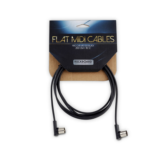 RockBoard Flat Midi Cable 200 cm (6 ft), Black