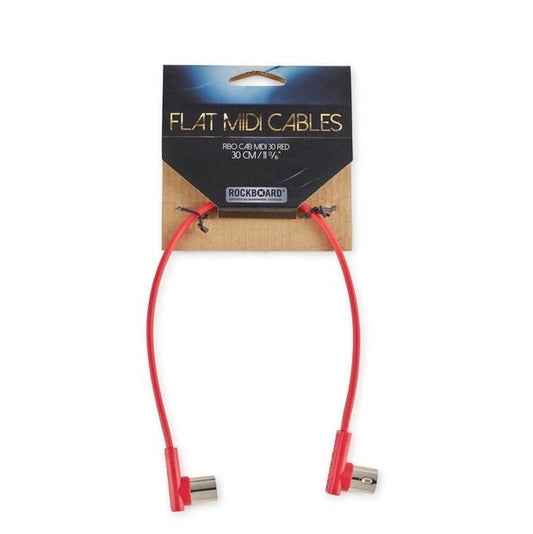 RockBoard Flat MIDI Cable 30 cm (12 in), Red