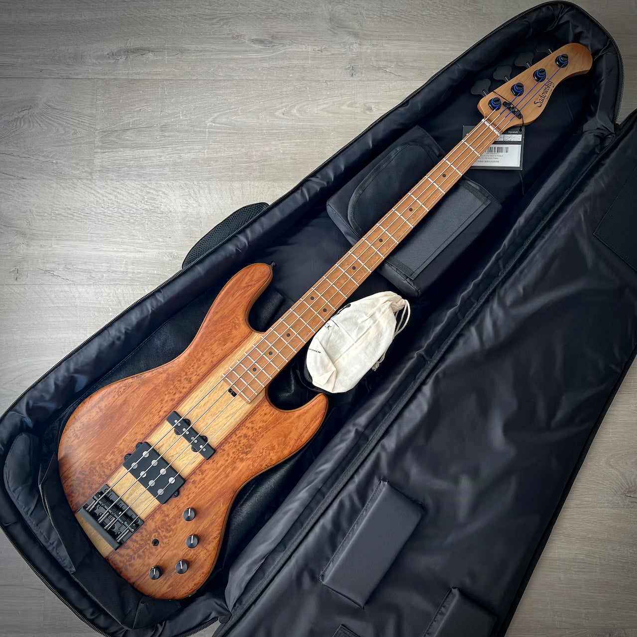 Sadowsky MetroLine 2022 Limited 21-Fret MM Bass, Snakewood/Ash, Natural Transparent Satin (22/150)