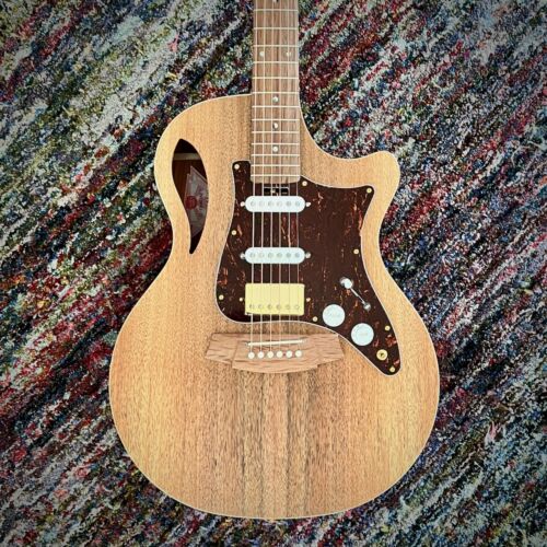 Cole Clark True Hybrid Thinline Acoustic-Electric Guitar, All AA Australian Blackwood, Cutaway, Balanced HSS, Natural
