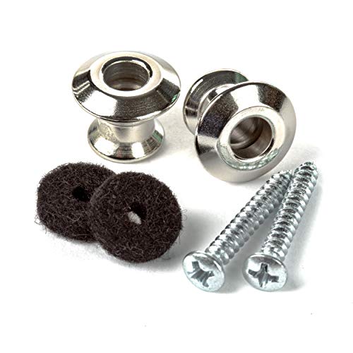 Dunlop 2PSLS031N Straplok Dual Design Strap Button Set, Nickel