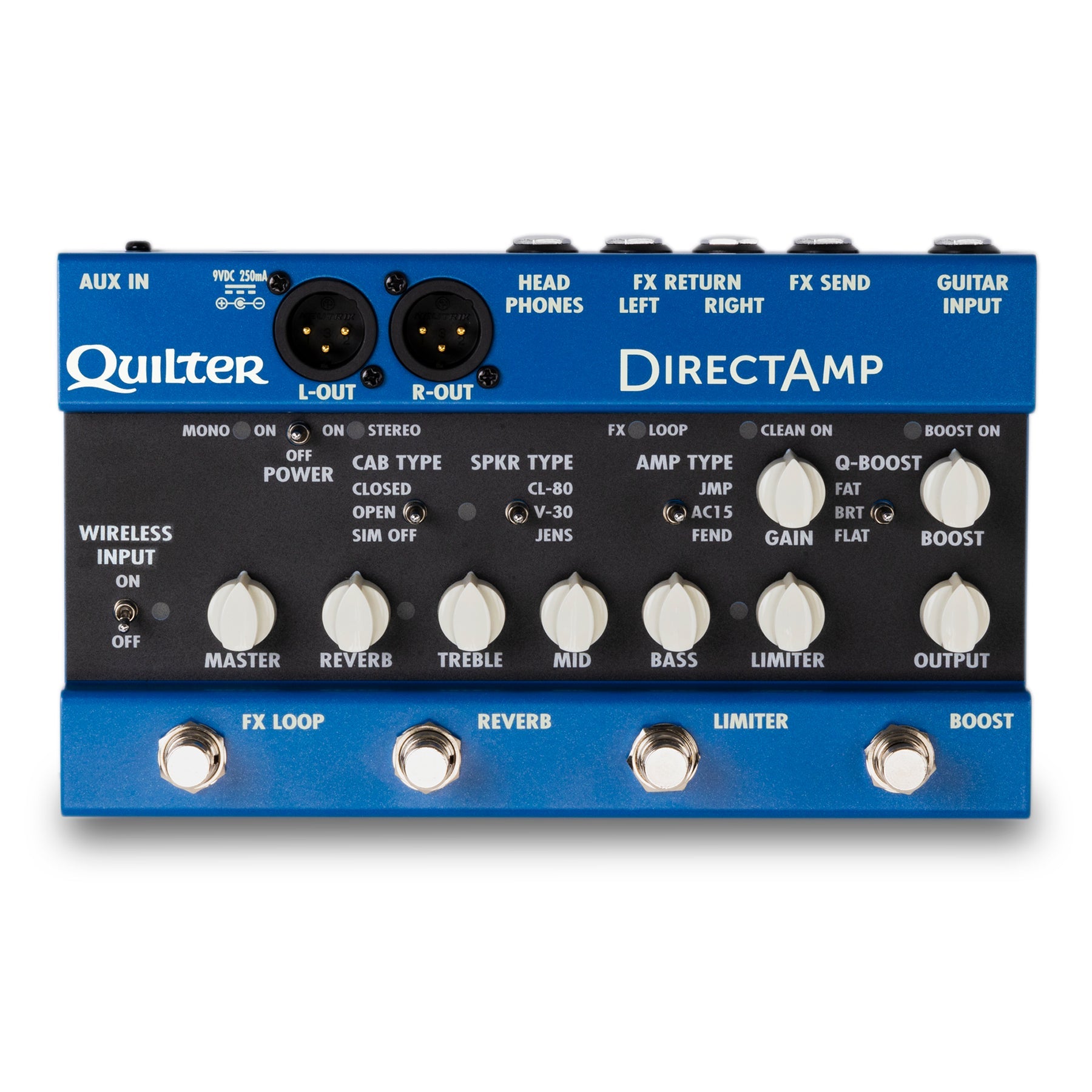 pedal cab simulator Quilter DirectAmp Ultimate Stereo Amp and Cab Simulator – Z String Music