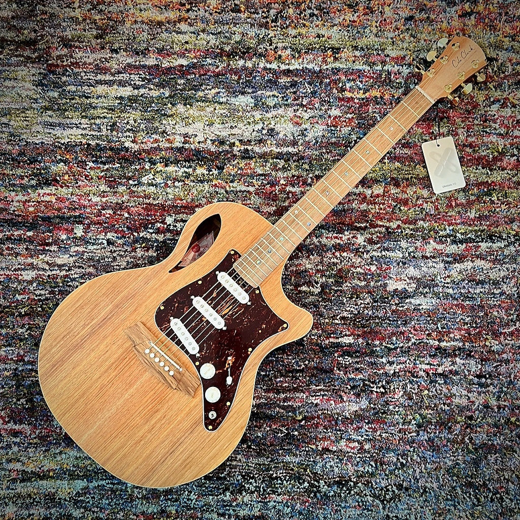 Cole Clark True Hybrid Thinline Acoustic-Electric Guitar, All AA Australian Blackwood, Cutaway, Balanced SSS