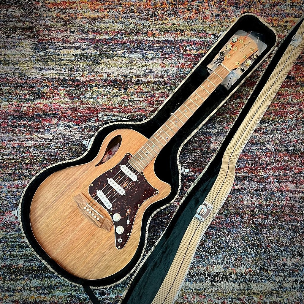 Cole Clark True Hybrid Thinline Acoustic-Electric Guitar, All AA Australian Blackwood, Cutaway, Balanced SSS