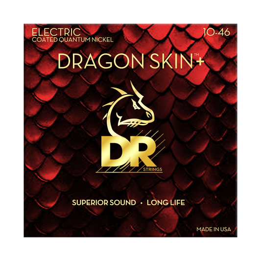 DR DEQ-10 Dragon Skin+ Quantum Nickel Coated Eletric Guitar Strings 10-46