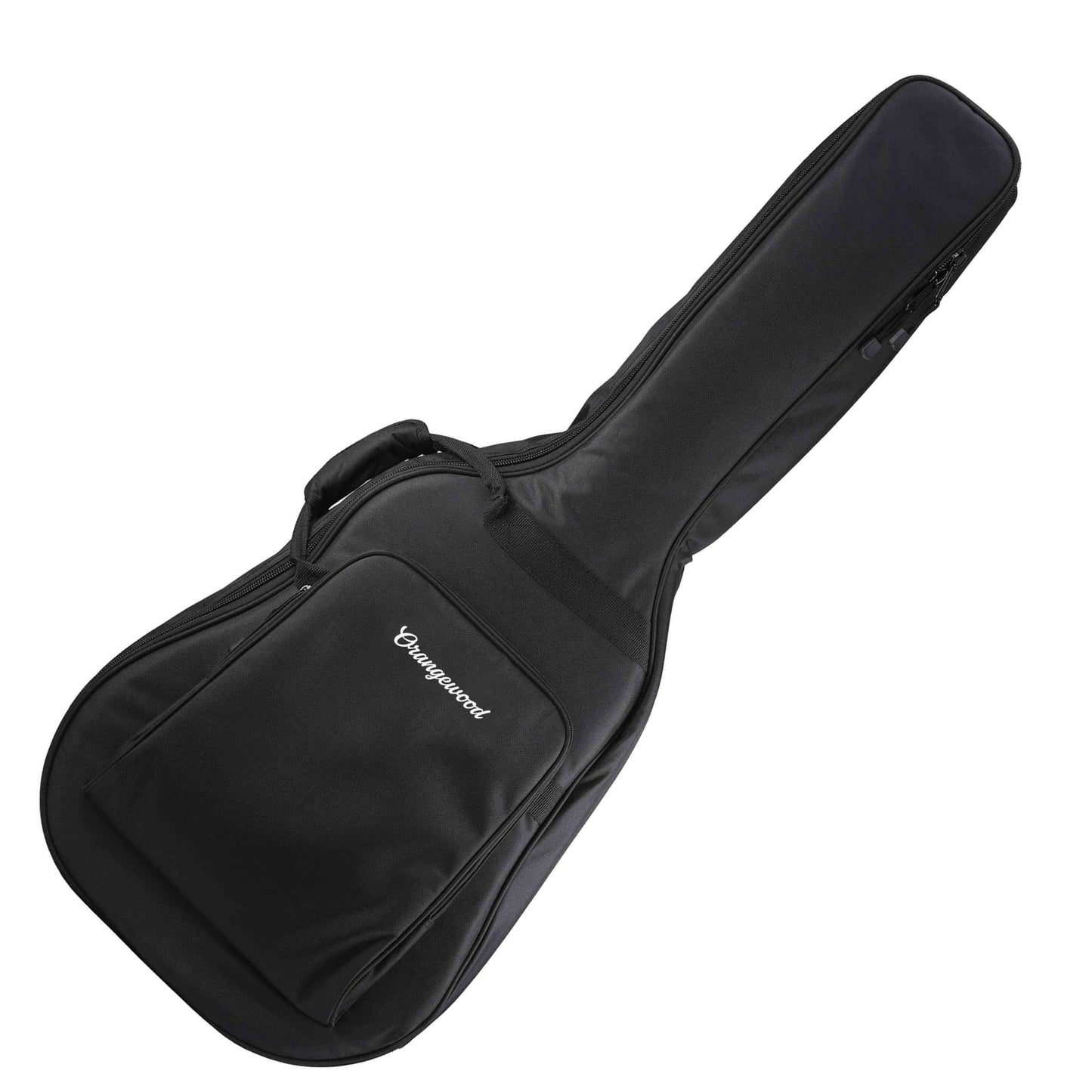 Orangewood Juniper Live Rubber Bridge Parlor Guitar with Rail Pickup, Black