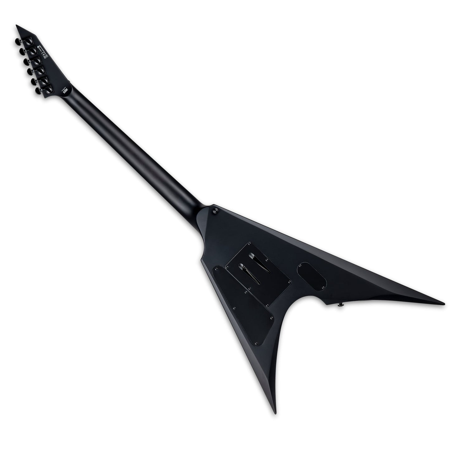 LTD (ESP) Deluxe Arrow-1000, Quilted Maple Charcoal Burst Satin with Form-Fit Hardshell Case