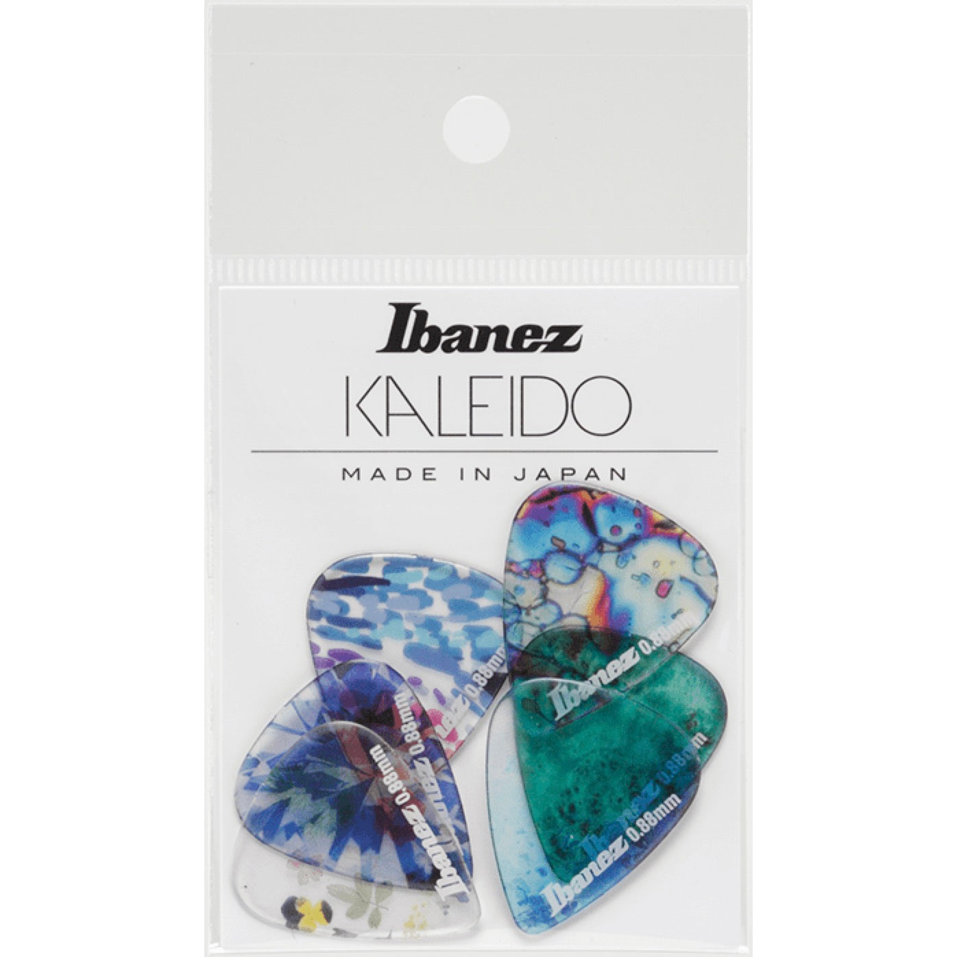 Ibanez KALEIDO Series Picks 6-Pack 0.88mm, Made in Japan (PCP14MH-C1, Medium-Heavy)