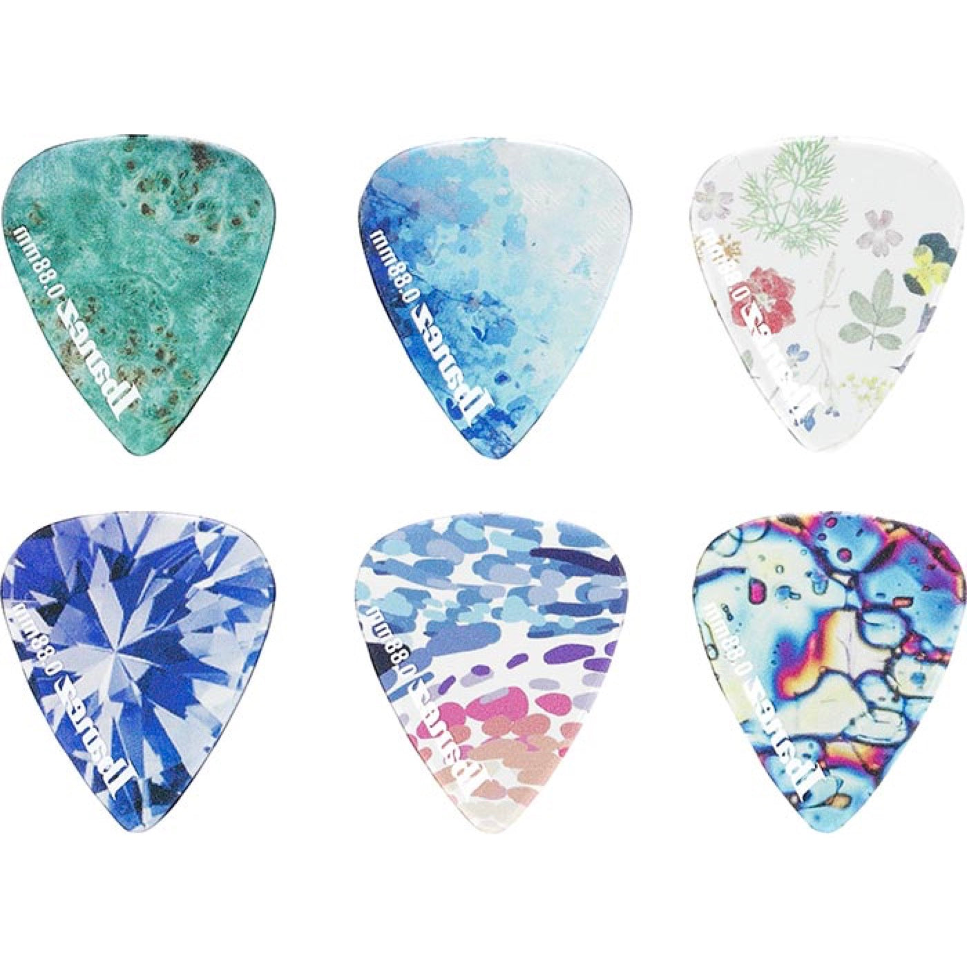 Ibanez KALEIDO Series Picks 6-Pack 0.88mm, Made in Japan (PCP14MH-C1, Medium-Heavy)