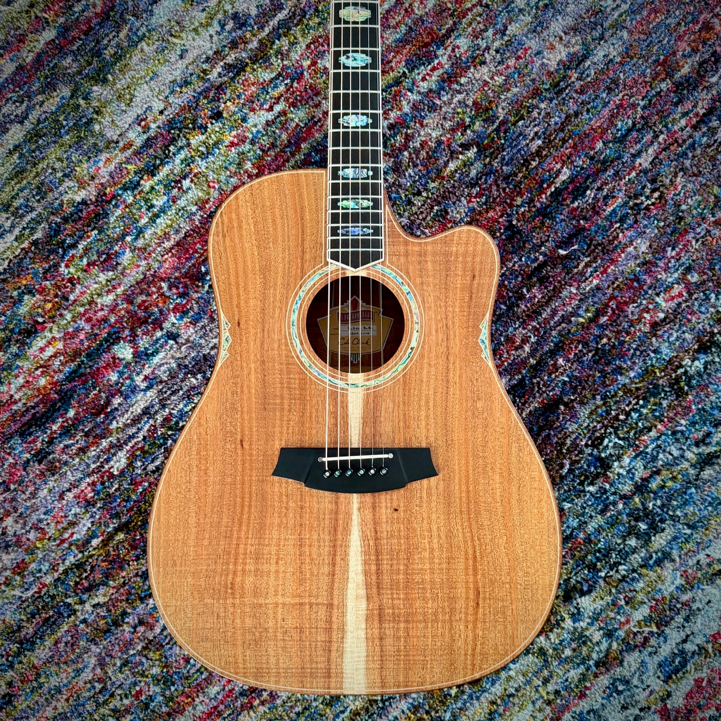 Cole Clark FL3EC-BLBL Acoustic Guitar - FL Dreadnought, AAA Australian Blackwood Top, Back, Sides, Cutaway, Ebony Fretboard and Bridge