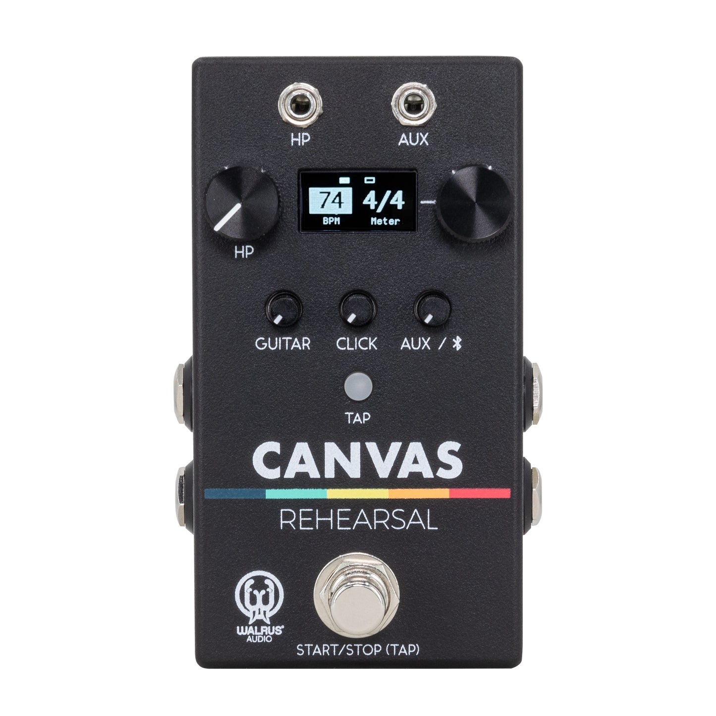 Walrus Audio Canvas Rehearsal Pedal (Stereo Headphone Amp, Metronome, Aux/Bluetooth, Amazing Practice Tool)