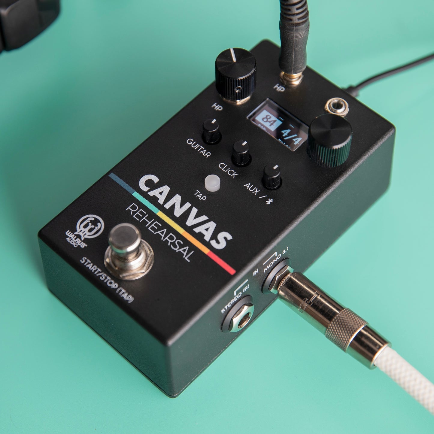 Walrus Audio Canvas Rehearsal Pedal (Stereo Headphone Amp, Metronome, Aux/Bluetooth, Amazing Practice Tool)