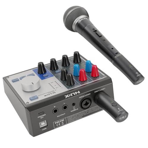 NUX B-3RC 2.4GHz Wireless Microphone System with Charging Case and Microphone