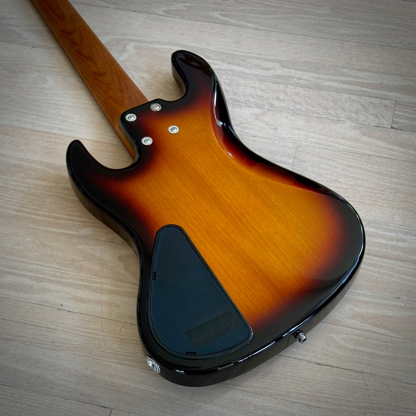 Sadowsky MetroExpress 21-Fret Vintage J/J Bass, Morado Fingerboard, Fretless With Lines, 5-String - Tobacco Sunburst Transparent High Polish (SMX21VJ5 69R OKU F2)
