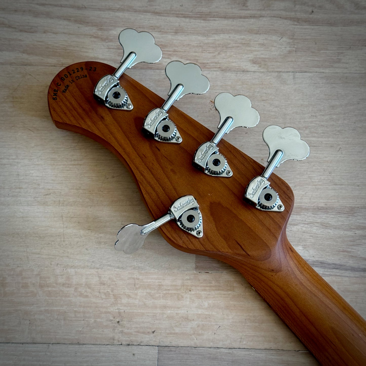 Sadowsky MetroExpress 21-Fret Vintage J/J Bass, Morado Fingerboard, Fretless With Lines, 5-String - Tobacco Sunburst Transparent High Polish (SMX21VJ5 69R OKU F2)