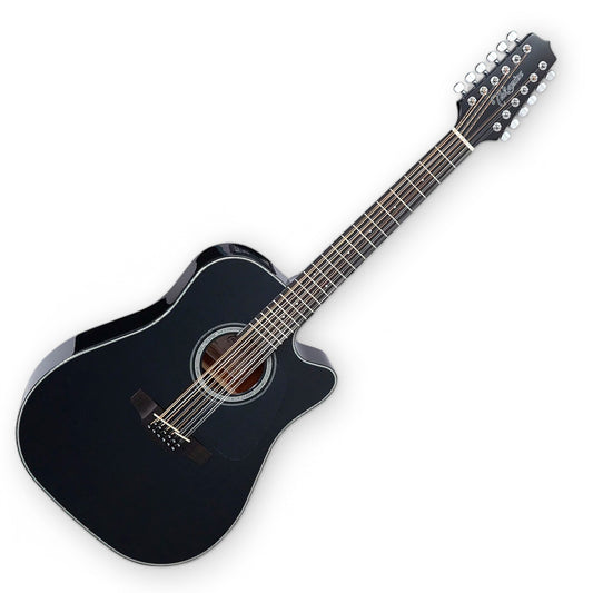 Takamine GD30CE-12 12-string Acoustic-Electric Guitar, Black