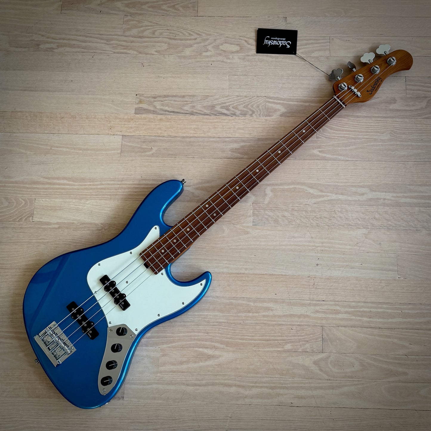 Sadowsky MetroExpress 21-Fret Vintage J/J Bass, Morado Fingerboard, 4-String - Solid Ocean Blue Metallic High Polish (SMX21VJ4 J2R OKU FR)