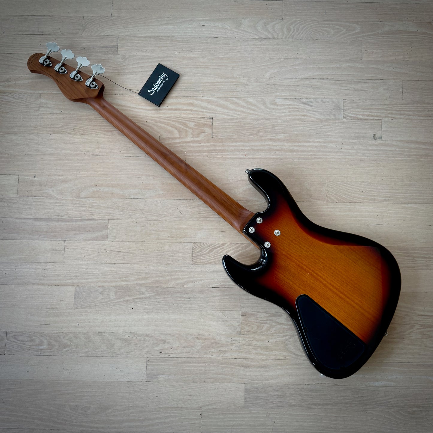 Sadowsky MetroExpress 21-Fret Vintage J/J Bass, Morado Fingerboard, Fretless With Lines, 4-String - Tobacco Sunburst Transparent High Polish (SMX21VJ4 69R OKU F2)