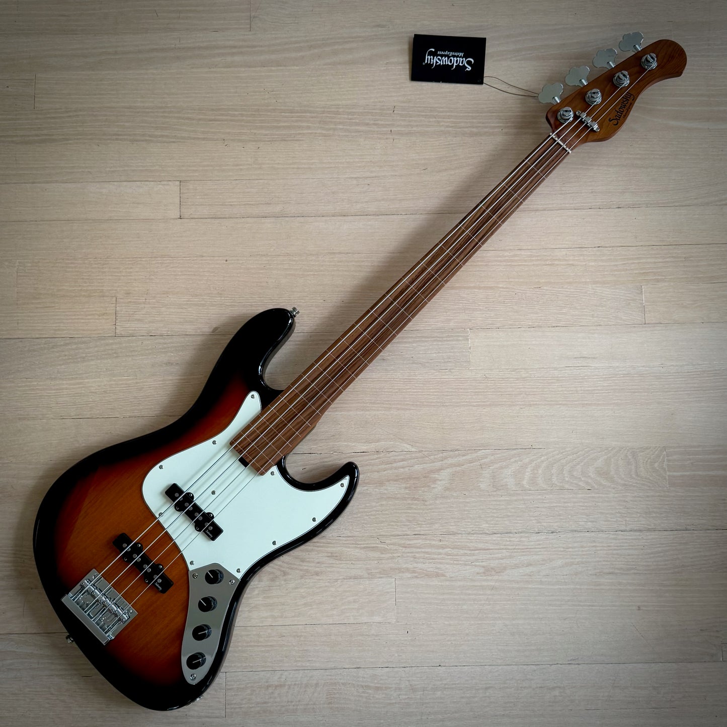 Sadowsky MetroExpress 21-Fret Vintage J/J Bass, Morado Fingerboard, Fretless With Lines, 4-String - Tobacco Sunburst Transparent High Polish (SMX21VJ4 69R OKU F2)