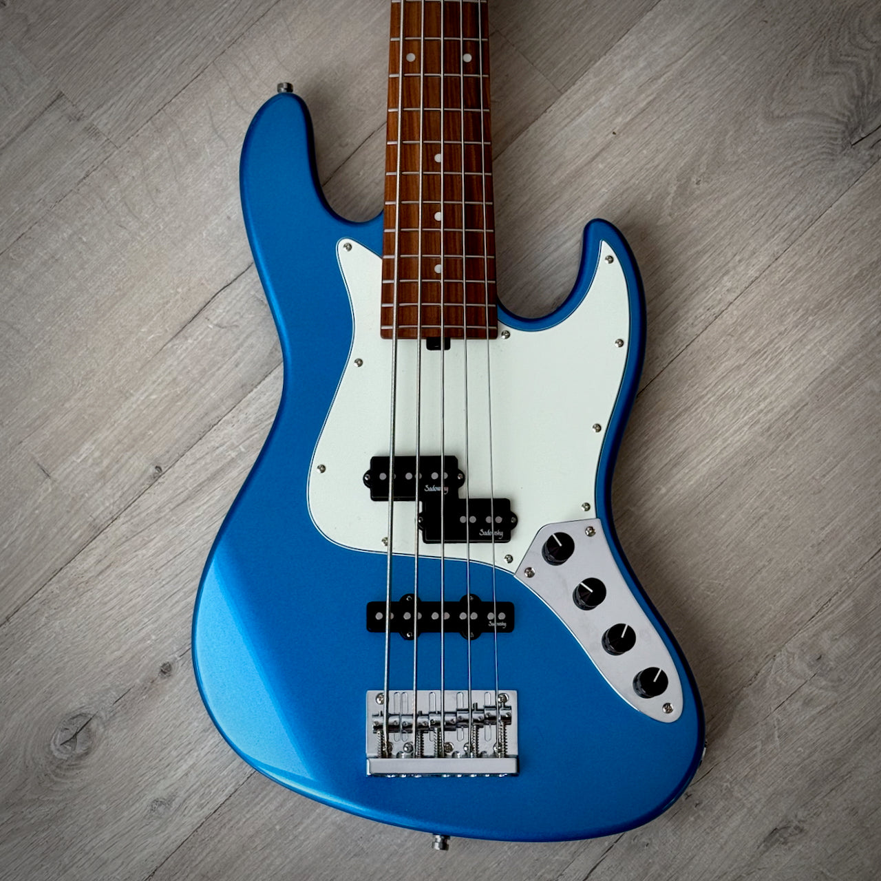 Sadowsky MetroExpress 21-Fret Hybrid P/J Bass, Morado Fingerboard, 5-String - Solid Ocean Blue Metallic High Polish (SMX21HP5 J2R OKU FR)