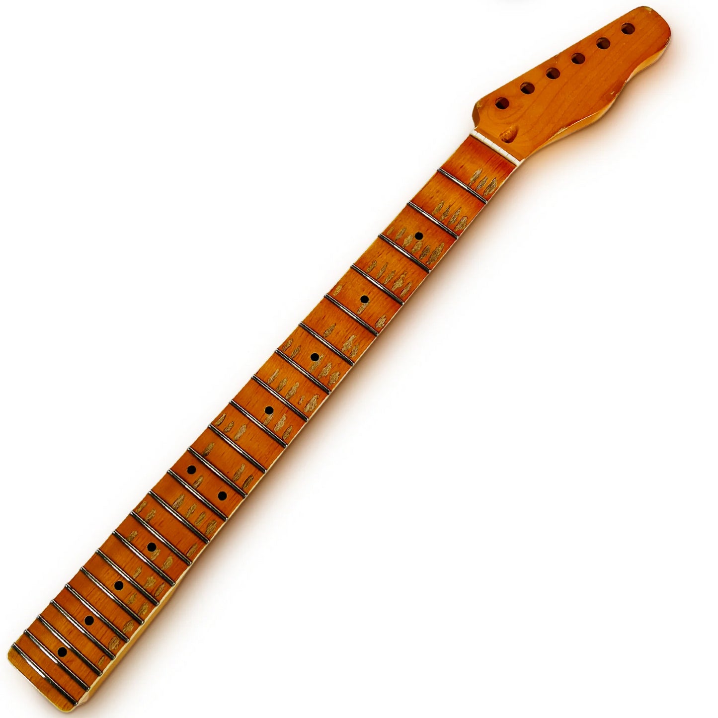 Sonic Angel T-12 Replacement Guitar Neck (Maple, Vintage Amber Finish, Heavy Aged Relic)
