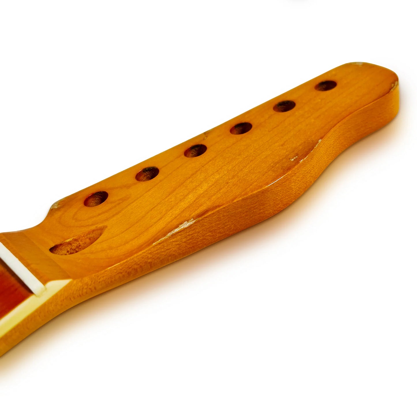 Sonic Angel T-12 Replacement Guitar Neck (Maple, Vintage Amber Finish, Heavy Aged Relic)
