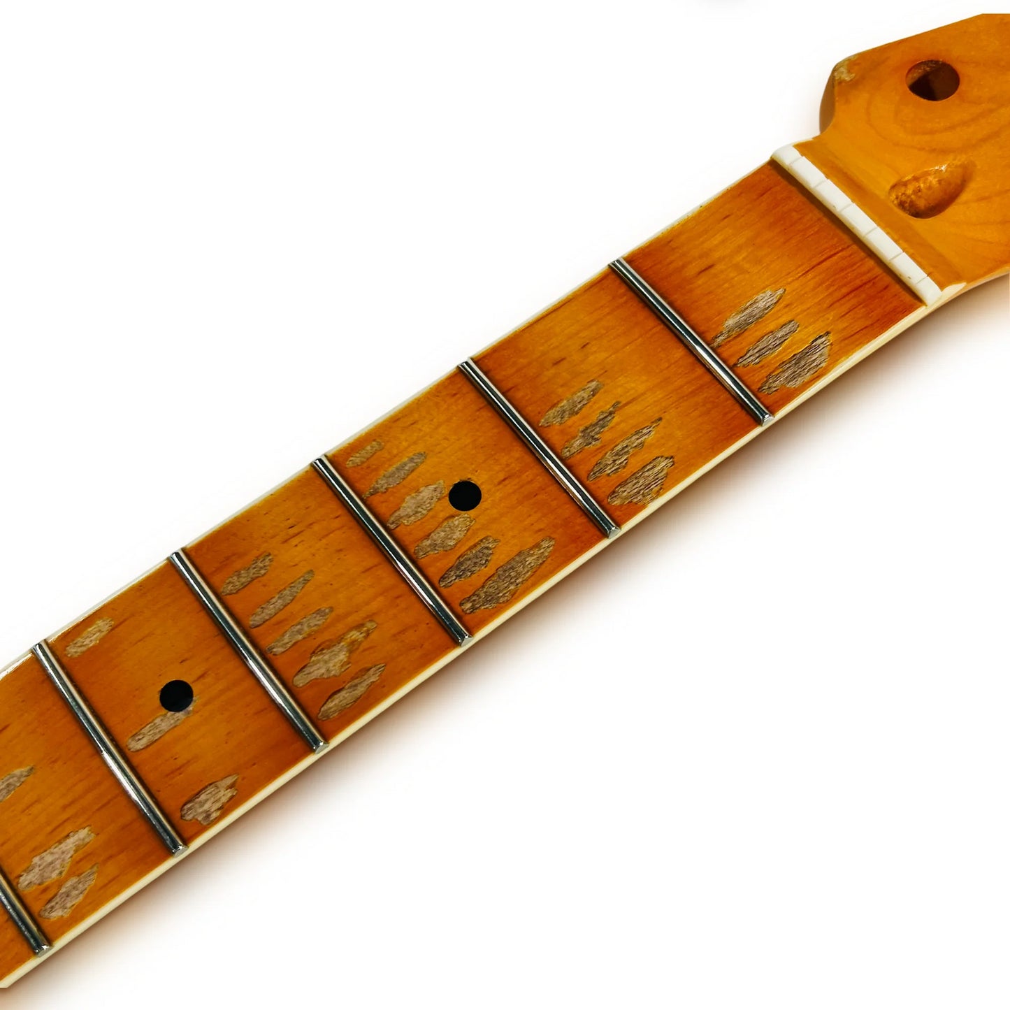 Sonic Angel T-12 Replacement Guitar Neck (Maple, Vintage Amber Finish, Heavy Aged Relic)