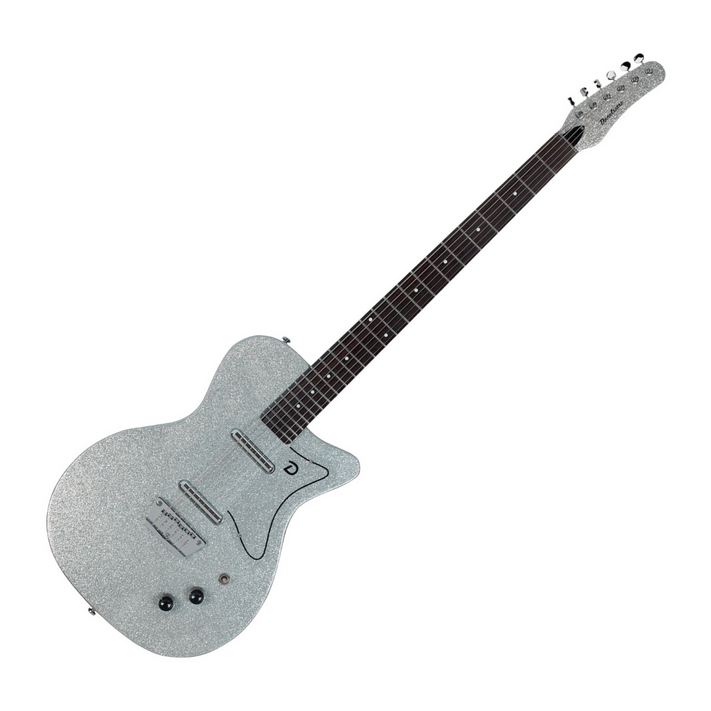 Danelectro 56 Baritone Electric Guitar, Silver Metalflake