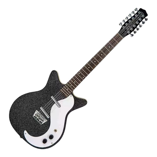 Danelectro 59X 12 String Electric Guitar, Black Metalflake