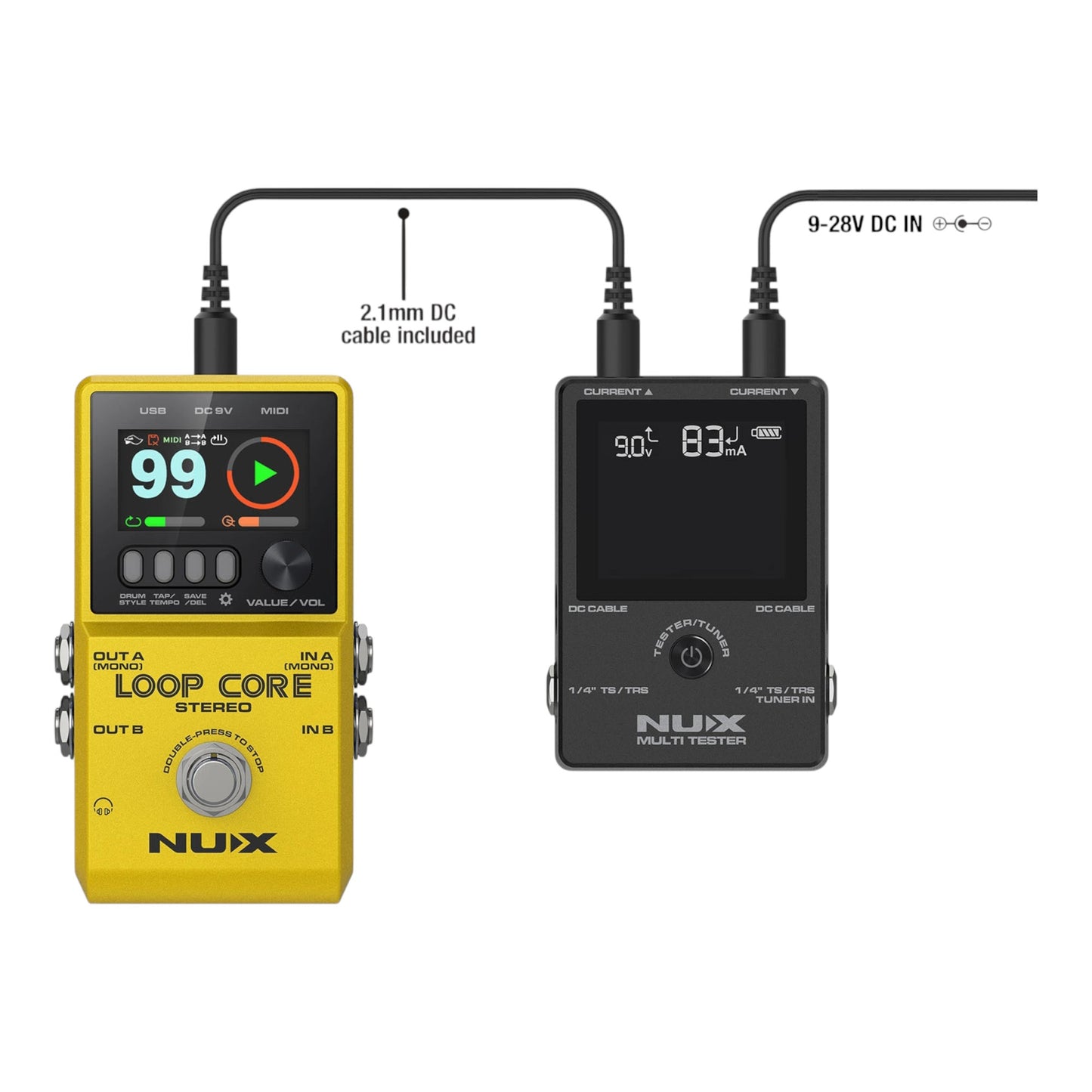 NUX NMT-1 Multi-Tester Rechargeable Patch and Power Cable Tester and Tuner