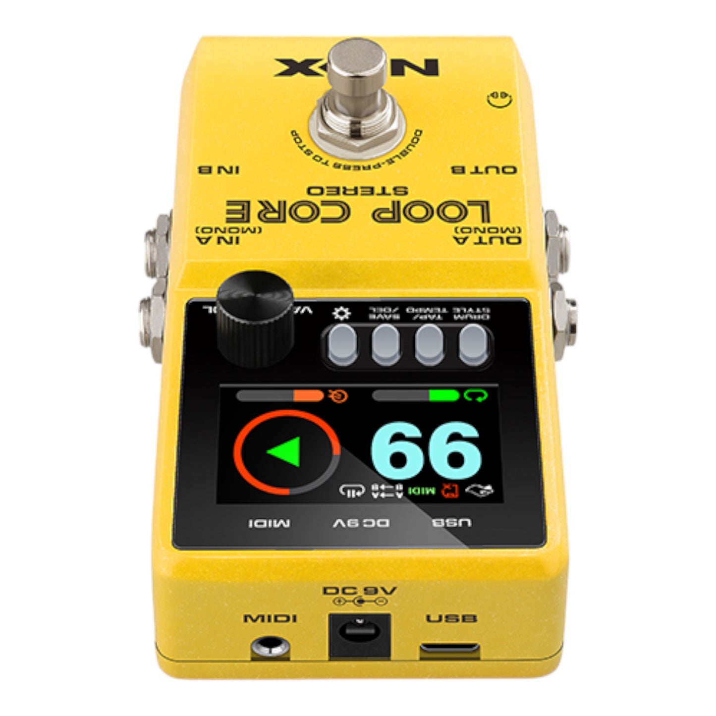 NUX Loop Core Stereo Looper Pedal with MIDI and Drum Patterns